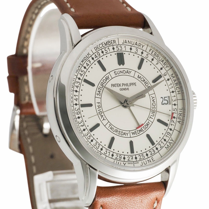 Patek Philippe 5212A-001 Calatrava Weekly Calendar Silver Opaline Stainless