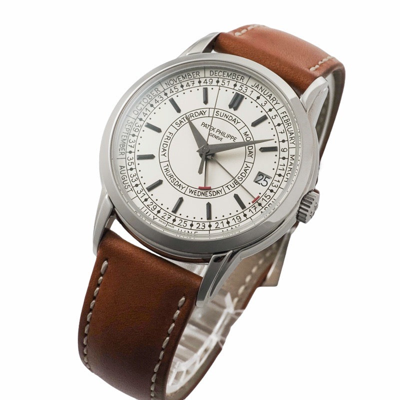 Patek Philippe 5212A-001 Calatrava Weekly Calendar Silver Opaline Stainless
