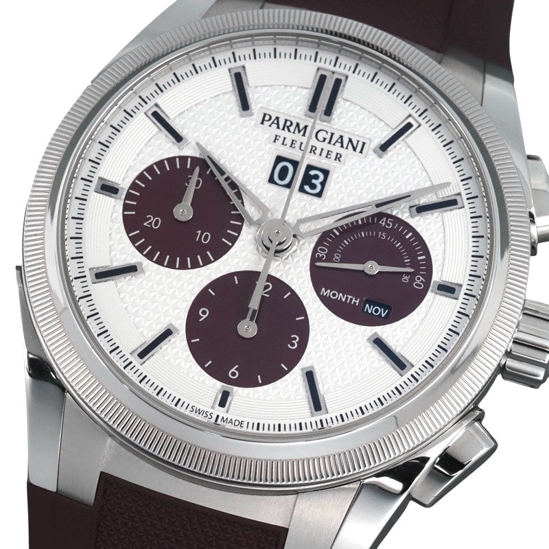 Parmigiani Fleurier PFC906-1020002-400181 Tonda GT Chronograph Silver/Granata Stainless Steel
