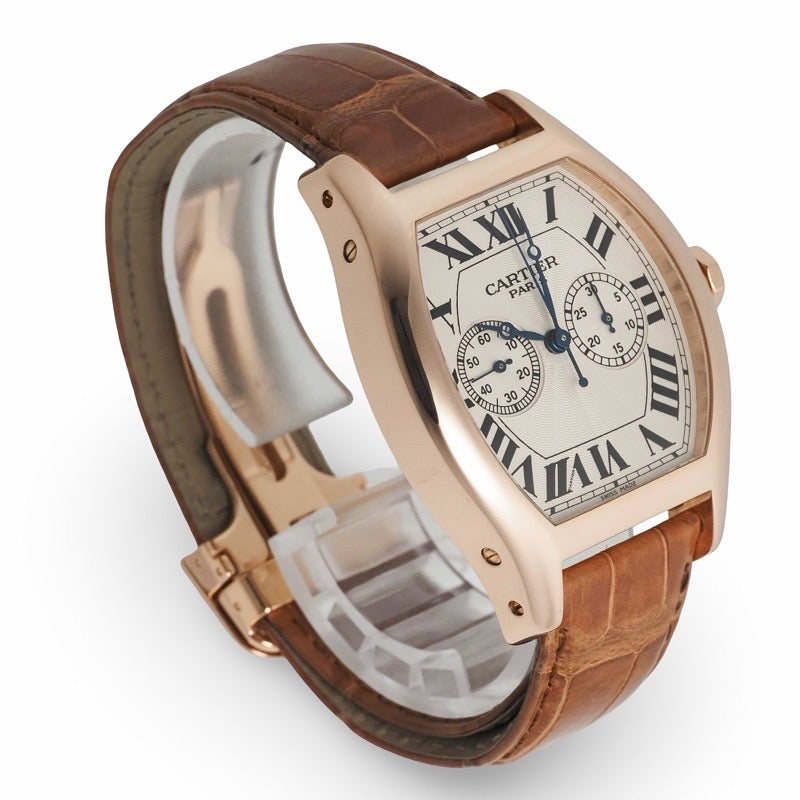 Cartier W1547451 / 2781 Tortue XL Monopusher Chrono CPCP Silver Pink Gold