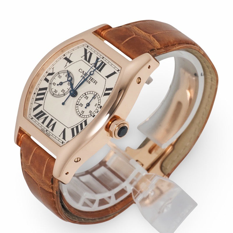 Cartier W1547451 / 2781 Tortue XL Monopusher Chrono CPCP Silver Pink Gold