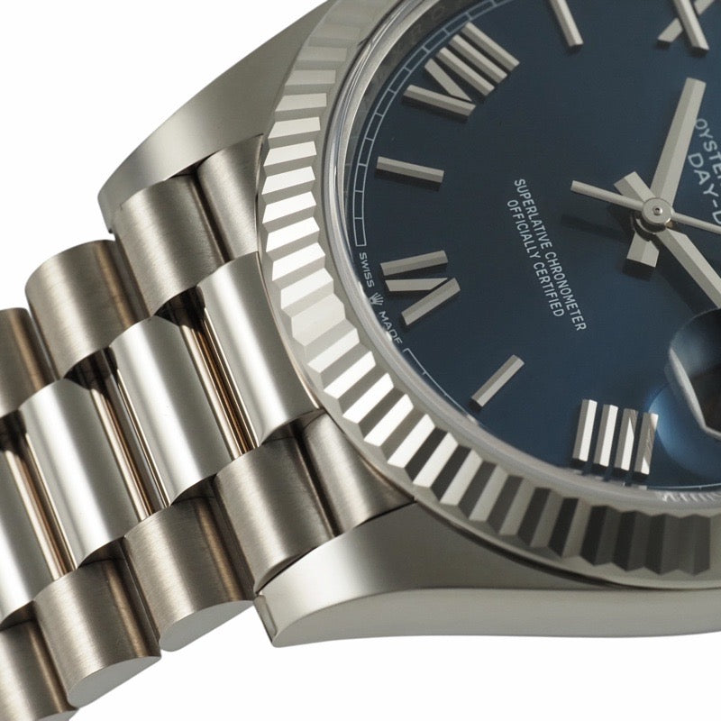 ロレックス 228239 デイデイト 40 ブルー ホワイトゴールド