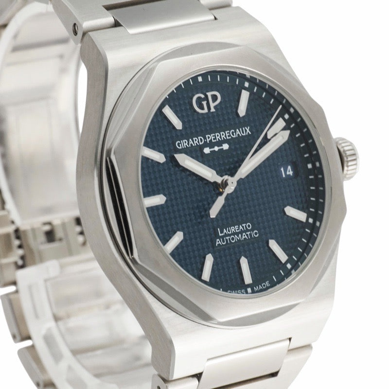 ジラール・ペルゴ 81005-11-3460-1CM ロレアート ミッドナイトブルー ステンレス