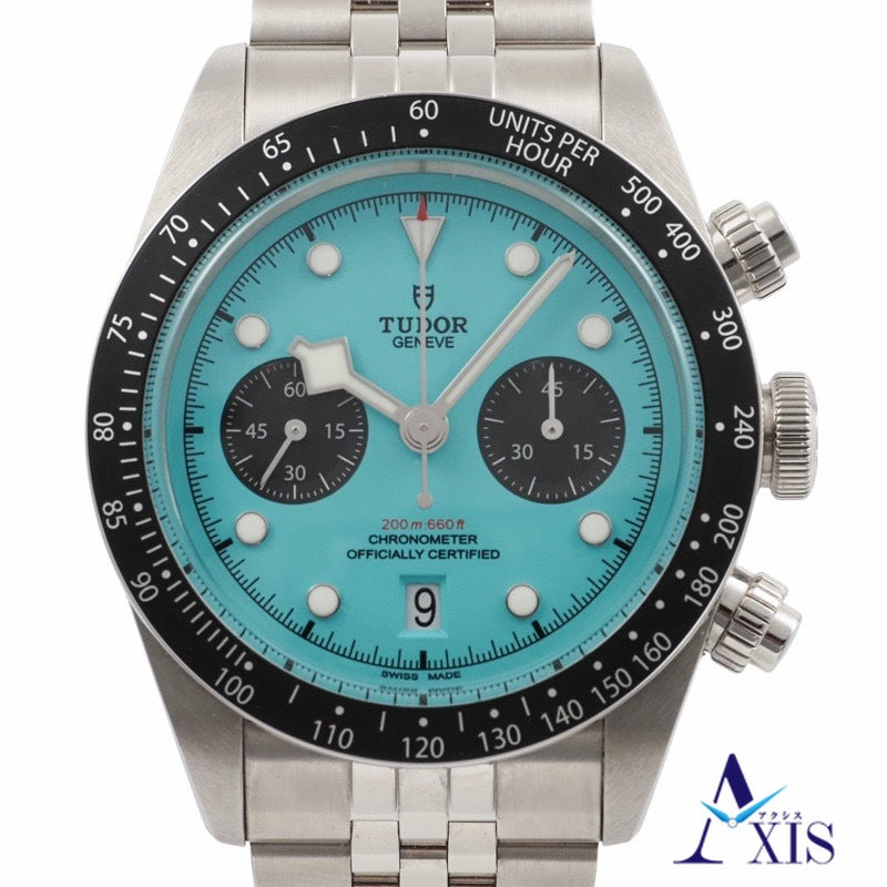 チューダー 79360N ブラックベイ クロノ 保証書2025年 ターコイズ ステンレス