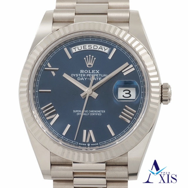 ロレックス 228239 デイデイト 40 ブルー ホワイトゴールド