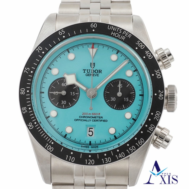 チューダー 79360N ブラックベイ クロノ 保証書2025年 ターコイズ ステンレス