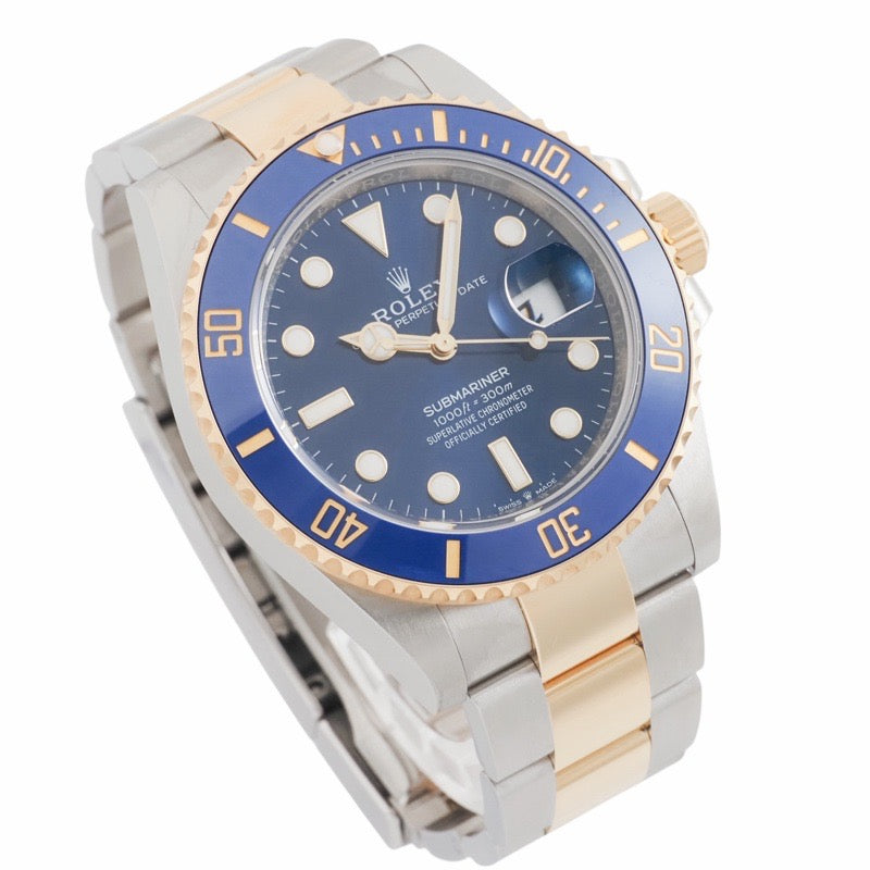 劳力士 126613LB 潜航者日历型腕表,保修至 2026 年 3 月,蓝色不锈钢表壳