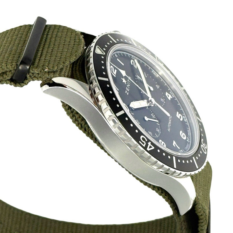 Zenith 03.2240.4069/21.C774 Zenith Heritage Chronometro TIPO CP-2 Limited to 1000 pieces Black Stainless Steel