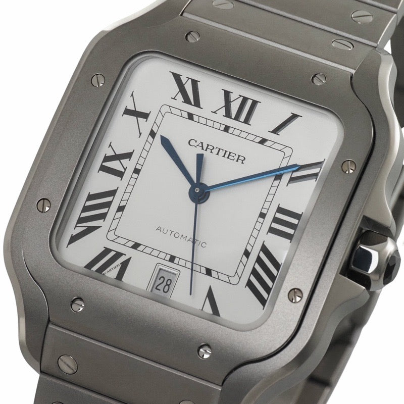 【未使用】カルティエ WSSA0089 サントス ホワイト チタン