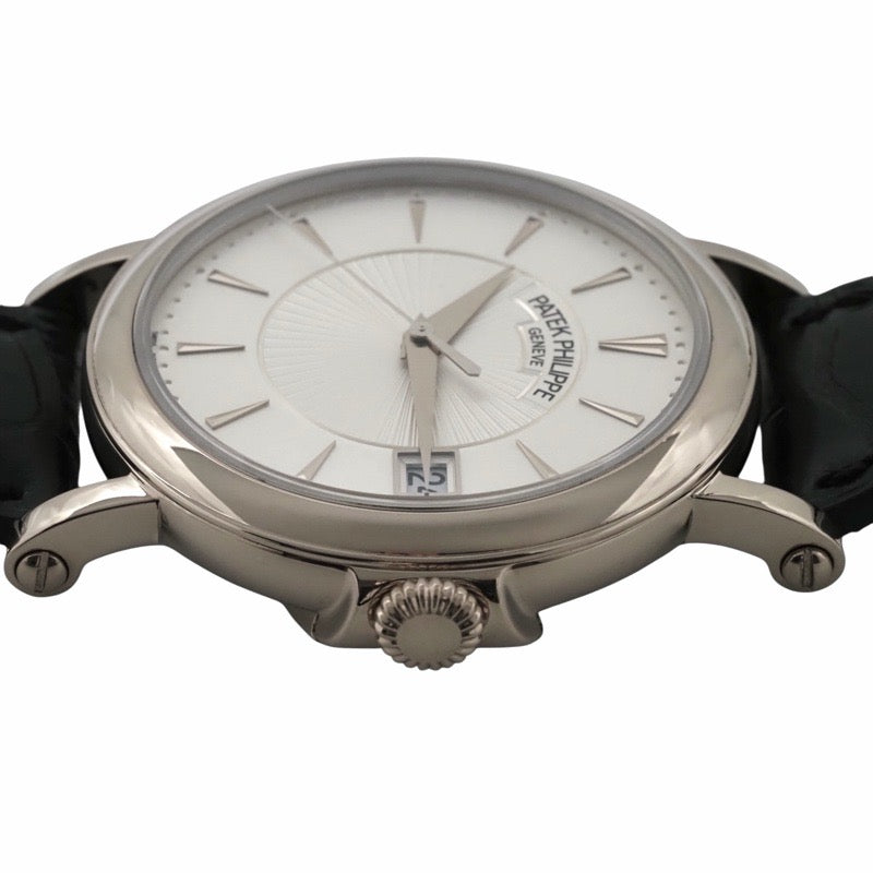 パテックフィリップ 5153G-010 カラトラバ オフィサー シルバー ホワイトゴールド