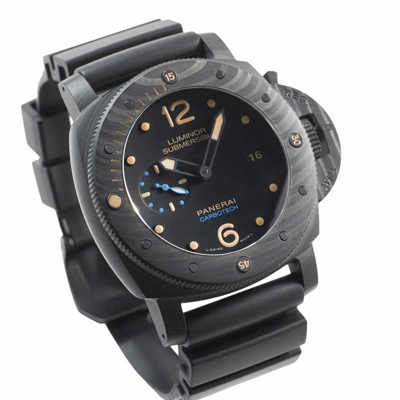 パネライ PAM00616 ルミノール 1950 サブマーシブル 3デイズ U刻印 ブラック カーボン