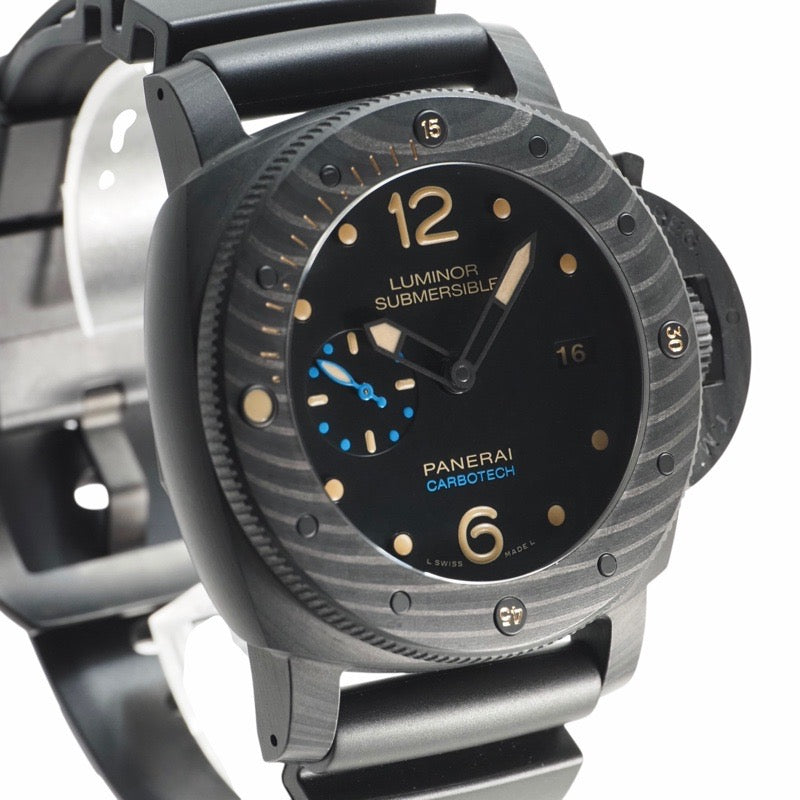 パネライ PAM00616 ルミノール 1950 サブマーシブル 3デイズ U刻印 ブラック カーボン