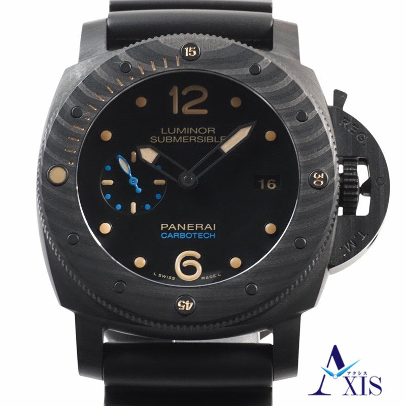 パネライ PAM00616 ルミノール 1950 サブマーシブル 3デイズ U刻印 ブラック カーボン