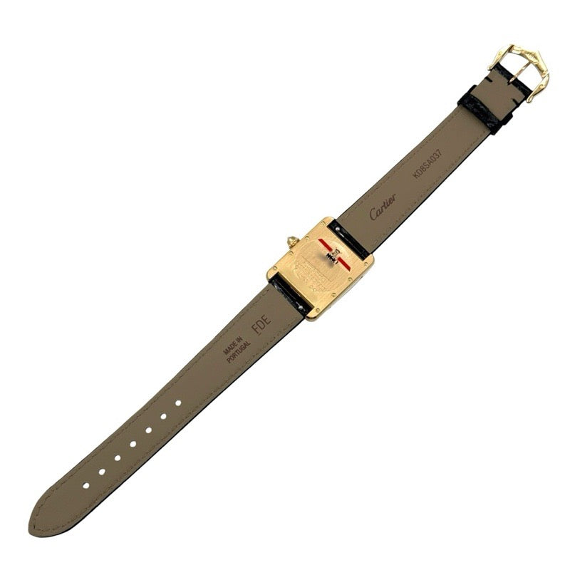 【新品未使用】カルティエ WGTA0269 タンク ルイ カルティエ SM ブラック イエローゴールド