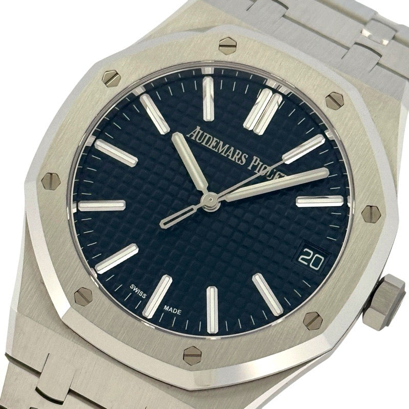 Audemars Piguet 15510ST.OO.1320ST.06 Royal Oak with warranty card 2024, Night Blue, Stainless Steel