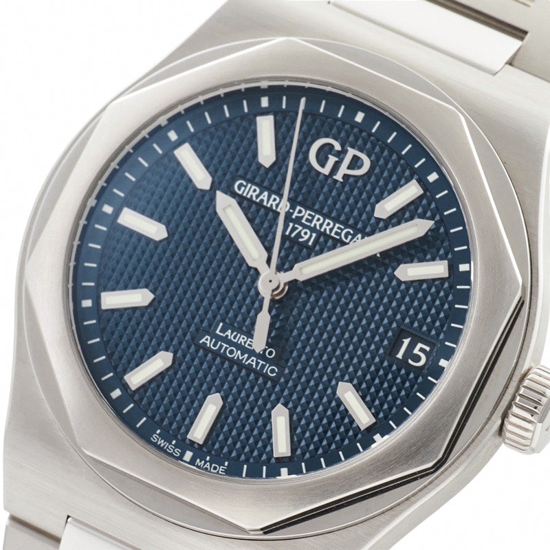 ジラール・ペルゴ 81010-11-431-11A ロレアート 42mm ブルー ステンレス