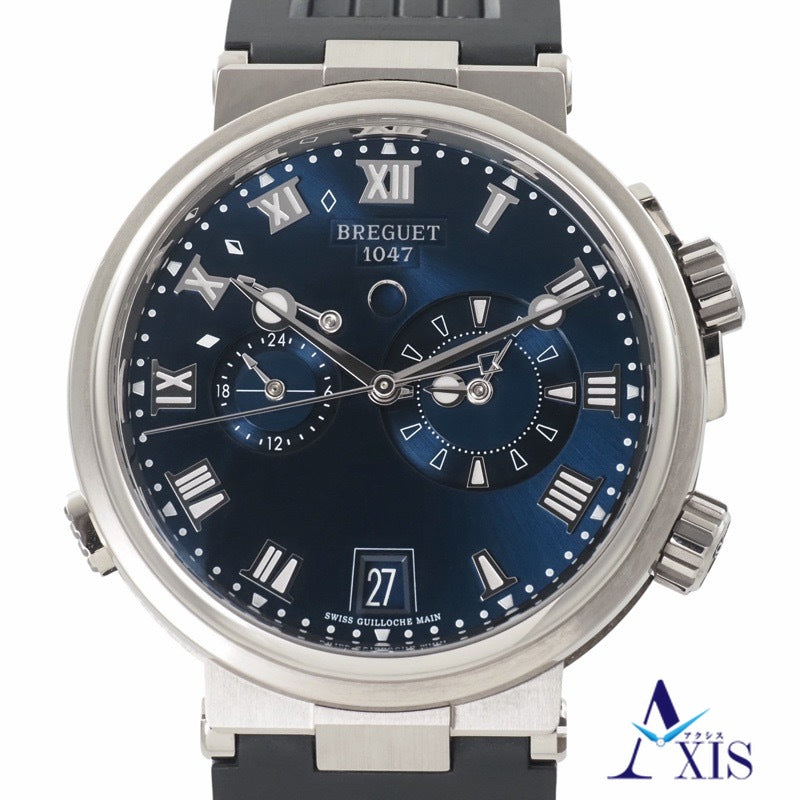 ブレゲ 5547TI/Y1/5ZU マリーン アラーム ミュージカル ブルー チタン