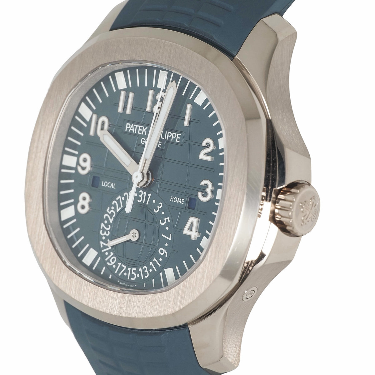 Patek Philippe 5164G-001 Aquanaut Travel Time Blue-Gray Opaline White Gold