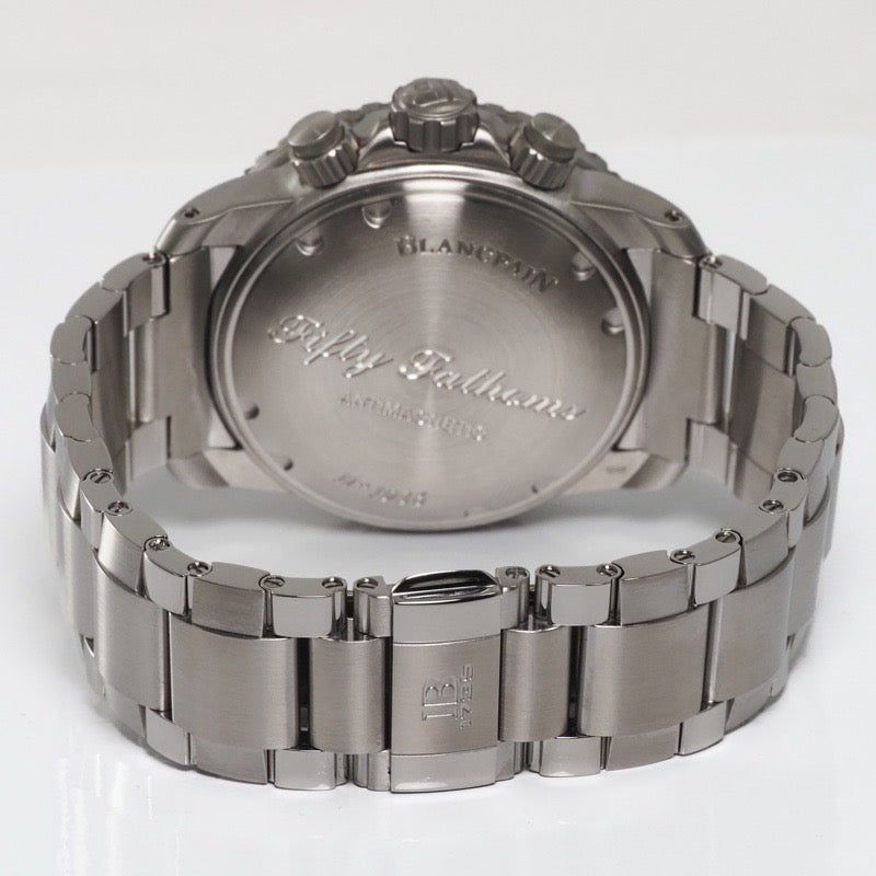 ブランパン 5085FB-1140-71B フィフティファァゾムス　フライバック　クロノグラフ ブルー ステンレス