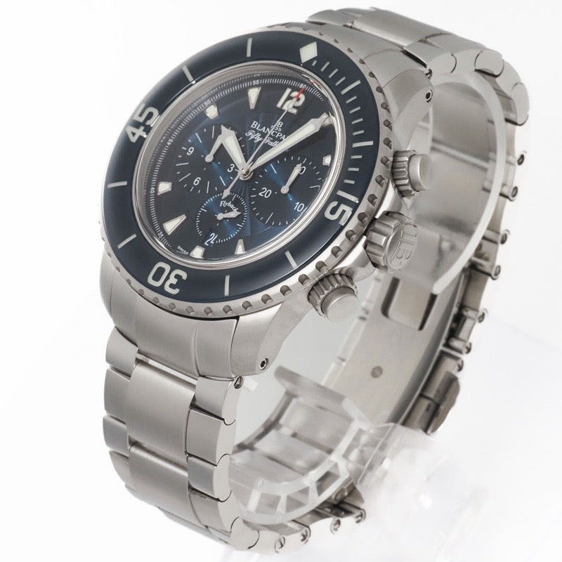 ブランパン 5085FB-1140-71B フィフティファァゾムス　フライバック　クロノグラフ ブルー ステンレス