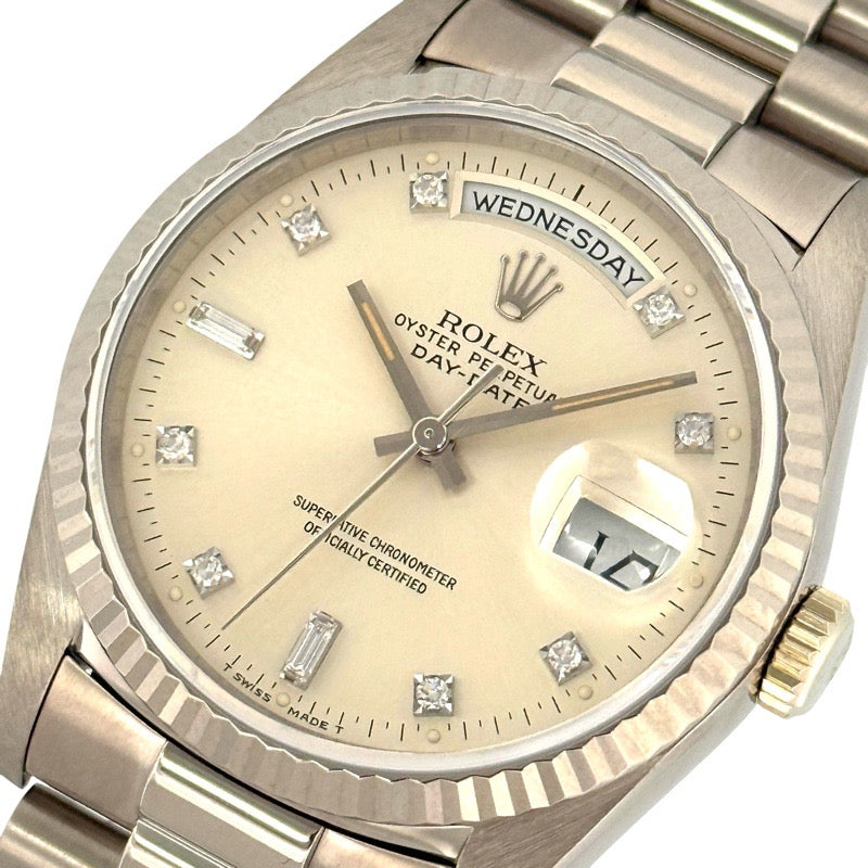 Rolex 18239A Day-Date X-number Silver White Gold