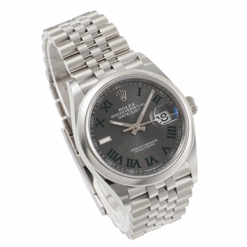 Rolex 126200 Datejust 36 Warranty November 2025 Slate Stainless Steel