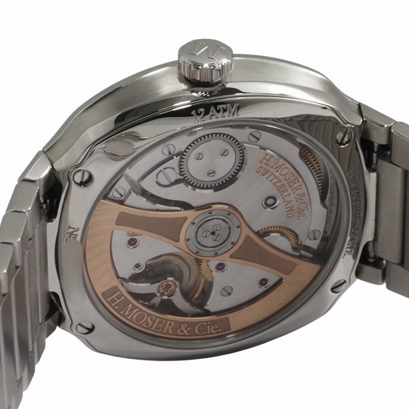 H. Moser 6200-1200 Streamliner 中心秒针绿色不锈钢腕表