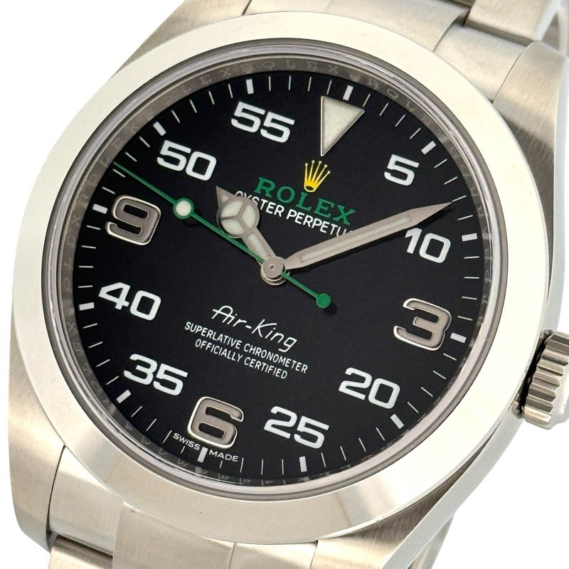 Rolex 116900 Air King Warranty 2021 Black Stainless Steel