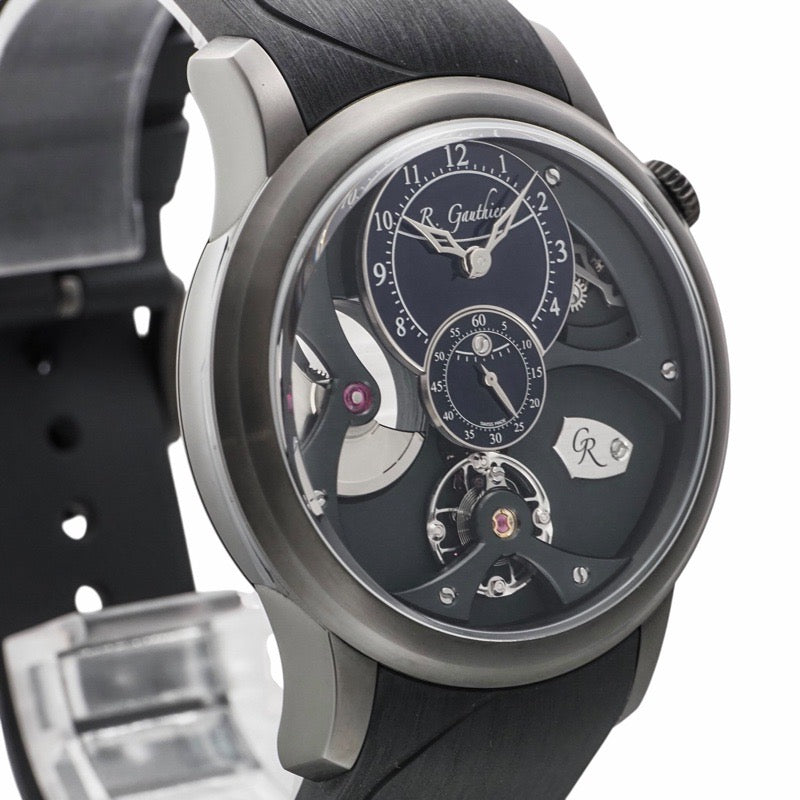 [Limited to 10 pieces] Roman Gautier MON00382 Insight Micro Rotor Blue Grand Feu Enamel Titanium