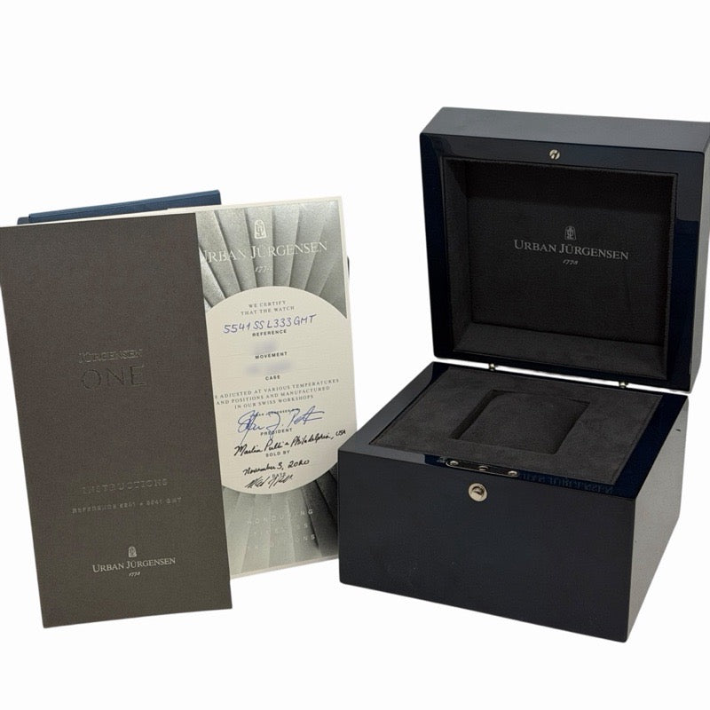 ウルバン ヤーゲンセン 5541-SS-L333CSU ワン GMT ブルー ステンレス