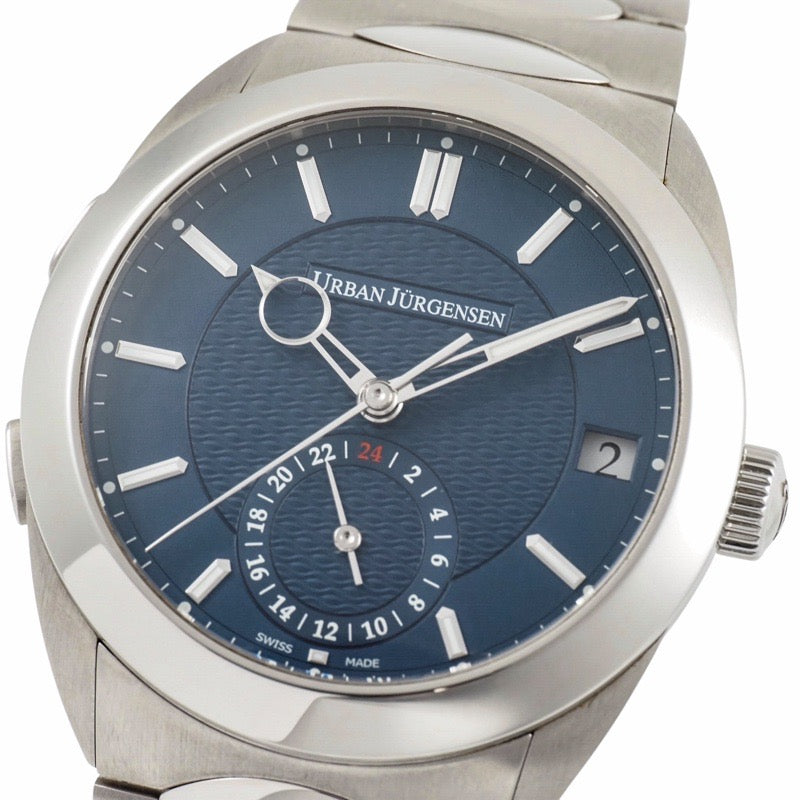ウルバン ヤーゲンセン 5541-SS-L333CSU ワン GMT ブルー ステンレス