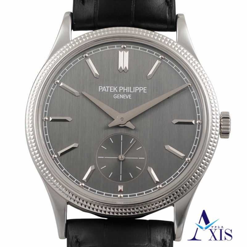 パテックフィリップ 6119G-001 カラトラバ 保証書2021年 グレー ホワイトゴールド
