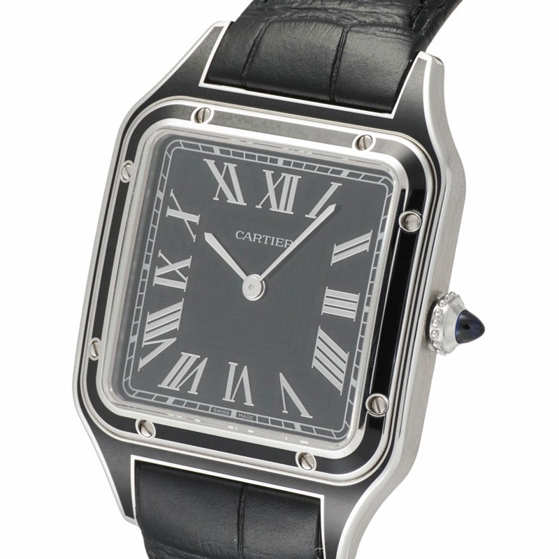 カルティエ WSSA0046 サントス デュモン LM ブラック ステンレス