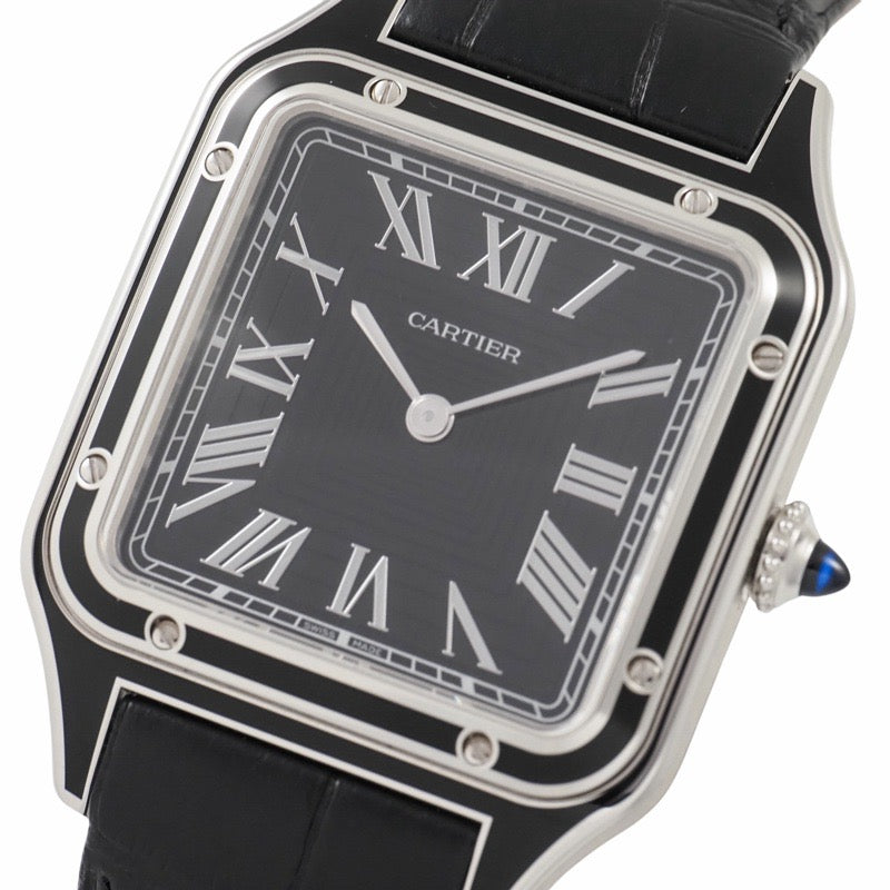 カルティエ WSSA0046 サントス デュモン LM ブラック ステンレス