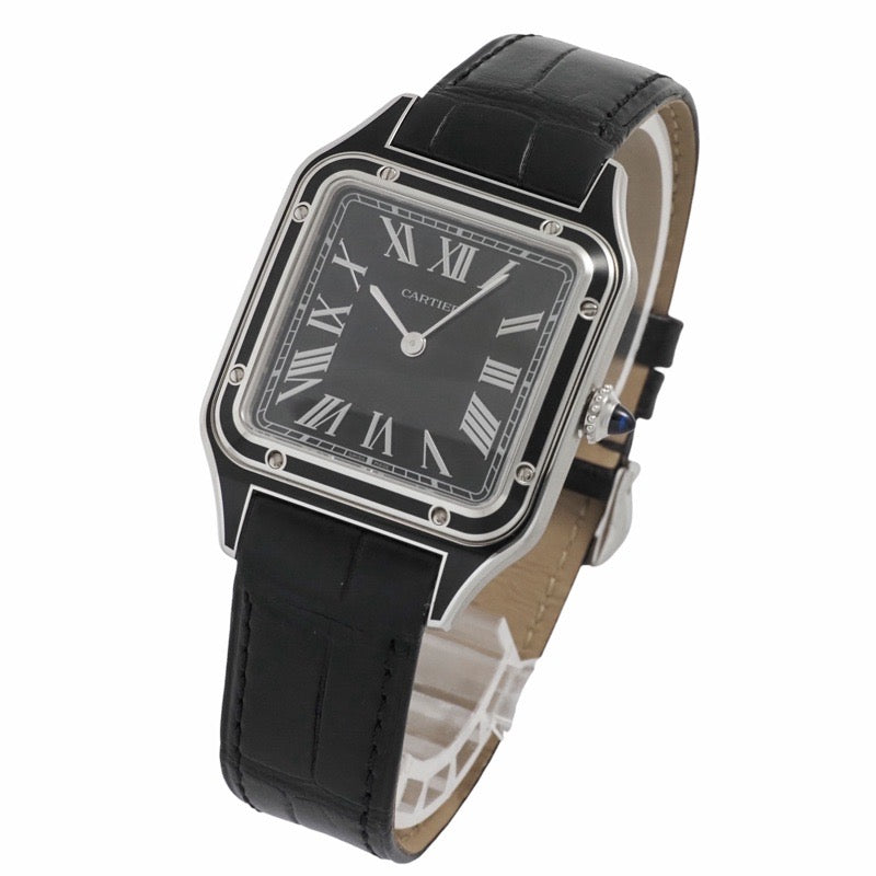 カルティエ WSSA0046 サントス デュモン LM ブラック ステンレス