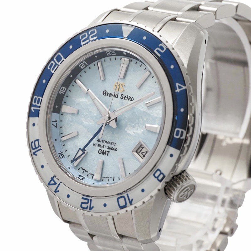 Grand Seiko SBGJ275 Mechanical Hi-Beat 36000 GMT 25th Anniversary Model Sky Blue Stainless Steel