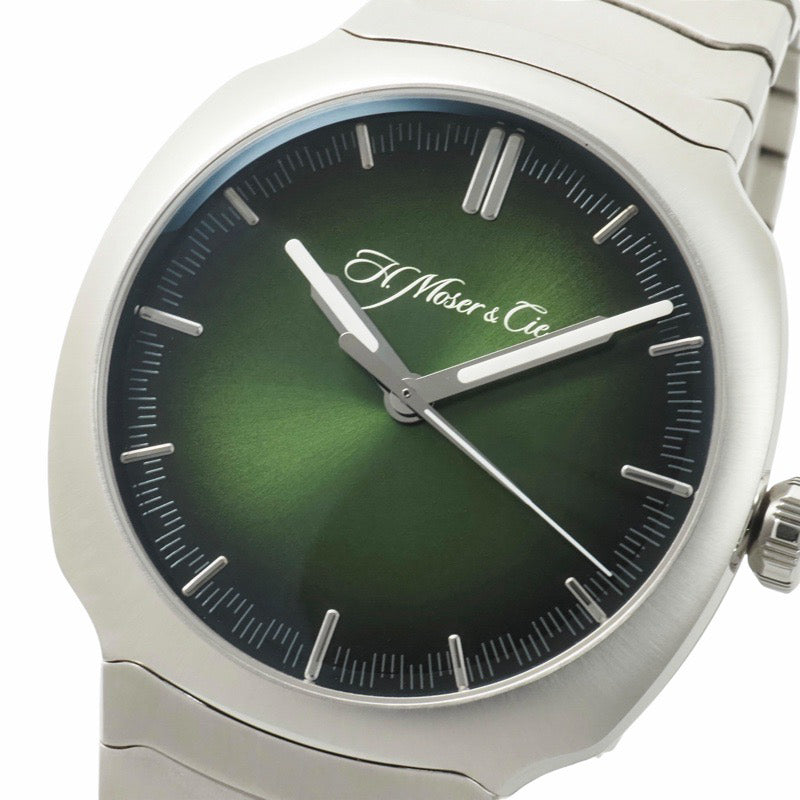 H.モーザー 6200-1200 ストリームライナー センターセコンド グリーン ステンレス