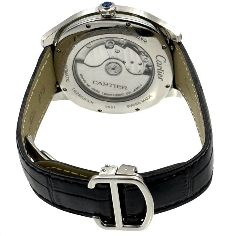 カルティエ WSNM0005 ドライブ ドゥ カルティエ ラージデイト　2タイムゾーン シルバー ステンレス