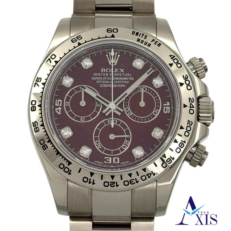 Rolex 116509G Daytona Rubellite 8P Diamonds Warranty 2011 Rubellite White Gold