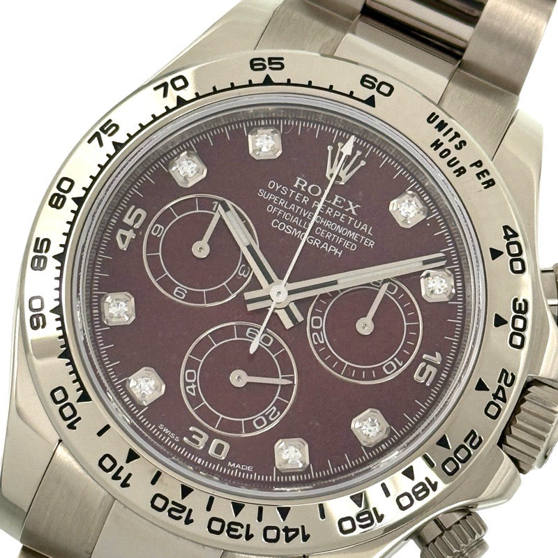 Rolex 116509G Daytona Rubellite 8P Diamonds Warranty 2011 Rubellite White Gold