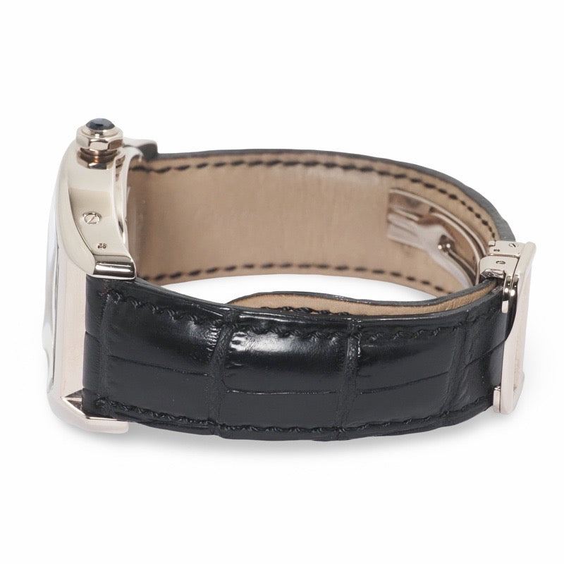 Cartier W1546551 / 2762 Tortue One-Push Chrono / Monopusher Chrono CPCP Silver White Gold
