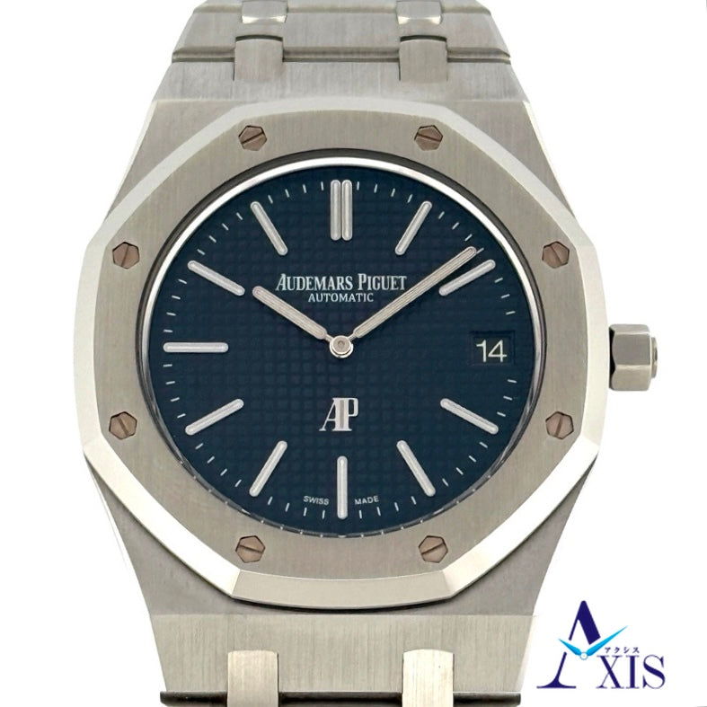 Audemars Piguet 15202ST.OO.1240ST.01 Royal Oak Extra-Thin with Warranty 2015 Blue Stainless Steel
