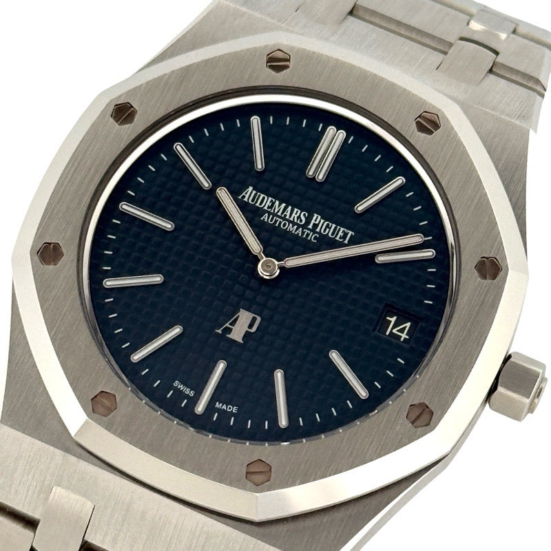 Audemars Piguet 15202ST.OO.1240ST.01 Royal Oak Extra-Thin with Warranty 2015 Blue Stainless Steel