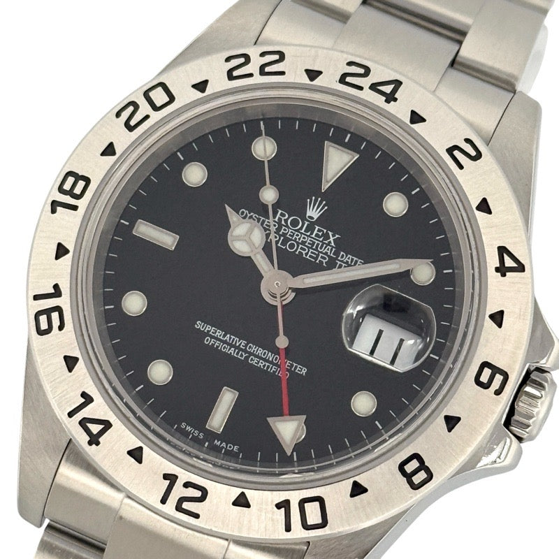 Rolex 16570 Explorer II Black Stainless Steel
