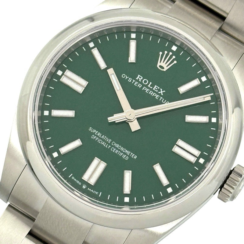 [Unused] Rolex 134300 Oyster Perpetual Warranty July 2025 Green Stainless Steel