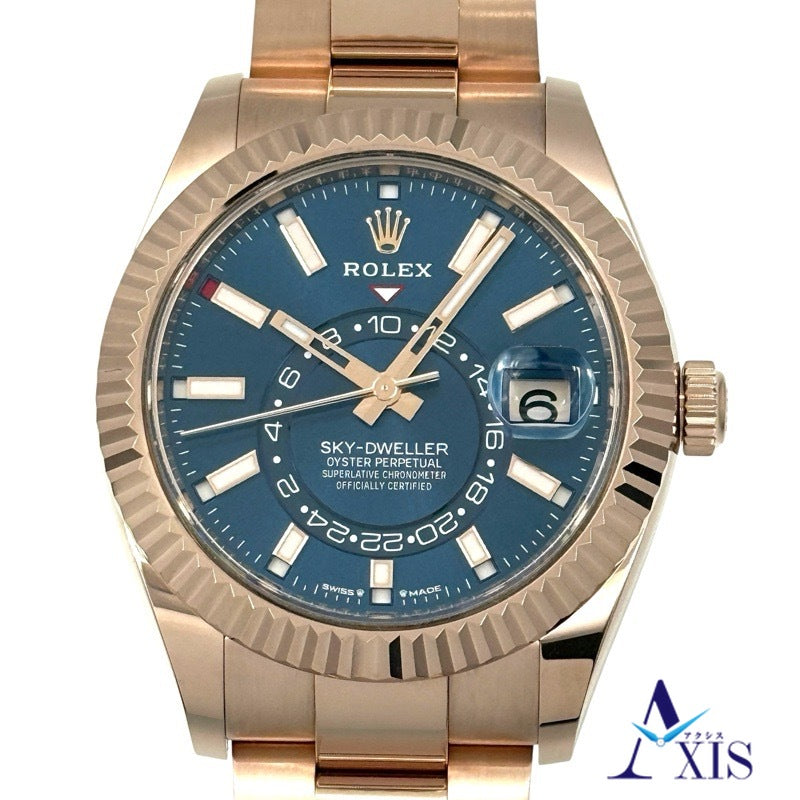 Rolex 336935 Sky-Dweller Warranty 2023 Blue Green Rose Gold