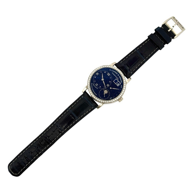 A. Lange &amp; Söhne 182.886 Little Lange 1 Moon Phase Aventurine White Gold