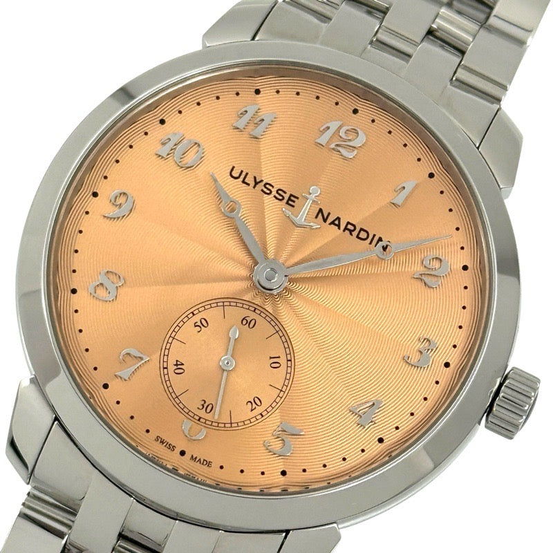 [Limited to 25 pieces] Ulysse Nardin 3203-136LE-7A-THG/1A Classico Hourglass 25th Anniversary Model Salmon Stainless Steel