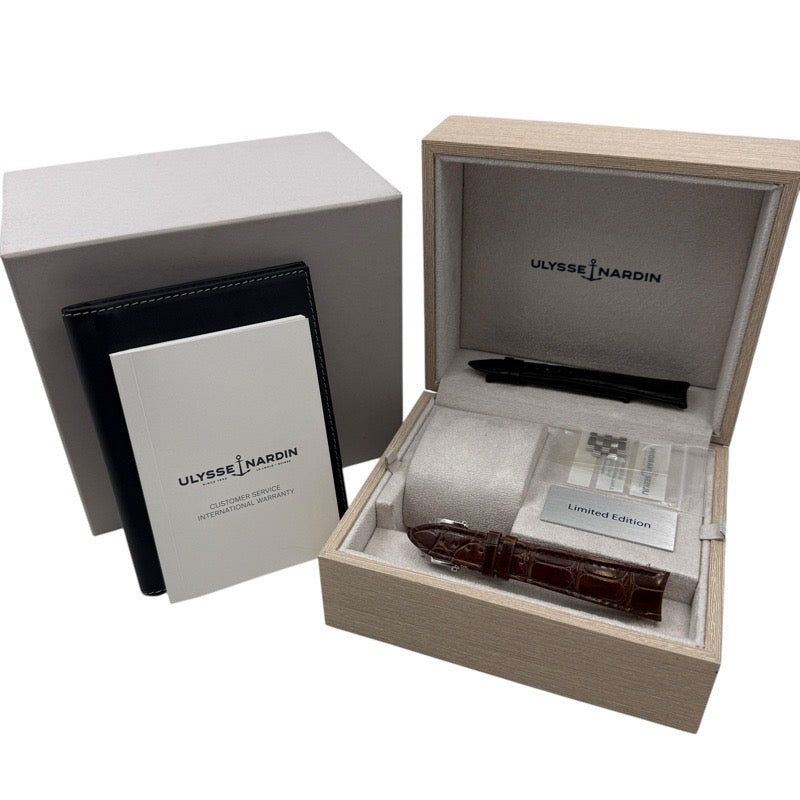<span class="sale-title">SALE</span> [Limited to 25 pieces] Ulysse Nardin 3203-136LE-7A-THG/1A Classico Hourglass 25th Anniversary Model Salmon Stainless Steel