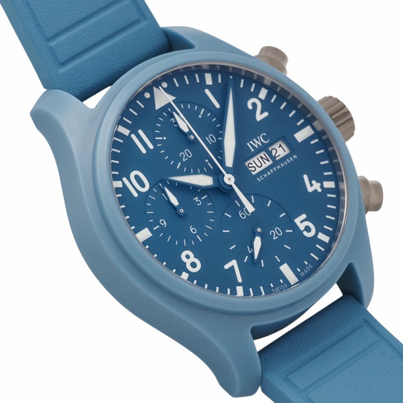 IWC IW389409 飞行员腕表计时码表 41 Top Gun Miramar 浅蓝色 陶瓷